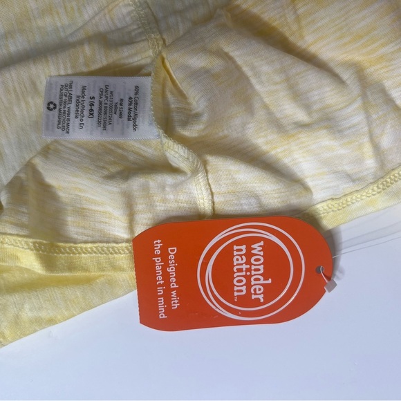 Wonder Nation Size 6 - 6X Girls 2pcs Yellow Top And Blue Denim shorts Set Peplum - Picture 11 of 11